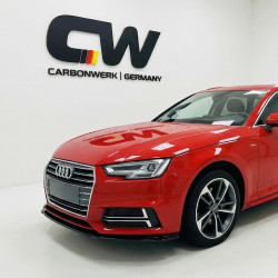 Carbonteile Tuning 2798 - Frontlippe Lippe Schwert Frontspoiler ABS Glanz Schwarz passend für Audi A4 S4 B9 S-Line, S4