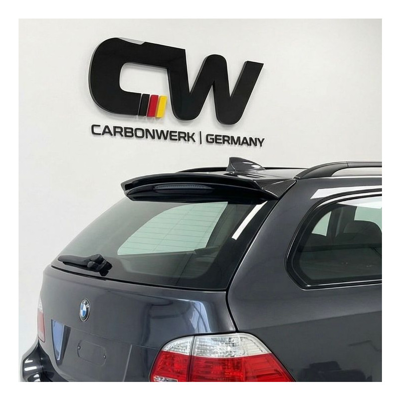 Pièces en carbone Tuning Heckspoiler Spoiler Lippe Ansatz ABS Glanz Schwarz für BMW 5er E61 Touring - 2812
