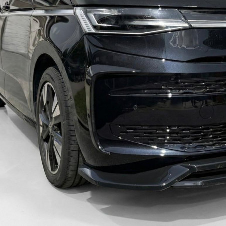 Carbonteile Tuning Frontsplitter Flaps Splitter Canards Frontansatz ABS schwarz glänzend passend für Volkswagen T7 Transporte...