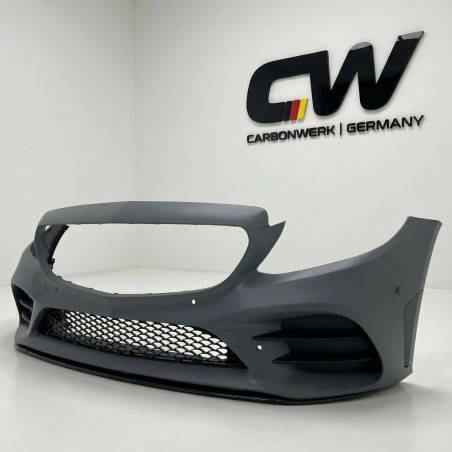 Pièces en carbone Tuning Stoßstange Vorne Front Frontstoßstange für Mercedes C-Klasse W205 S205 A205 C205 Facelift - 4186