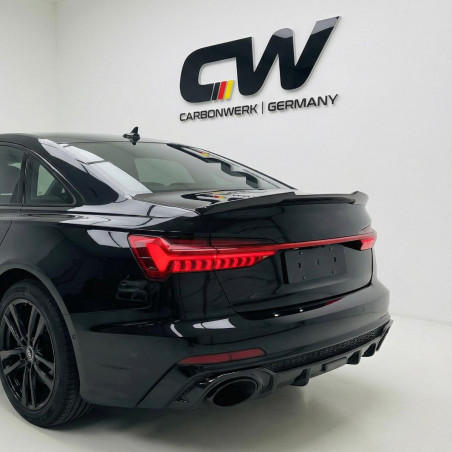Carbonteile Tuning 1941 - Heckspoiler Spoiler Lippe Highkick Vollcarbon passend für AUDI A6 S6 C8 4K