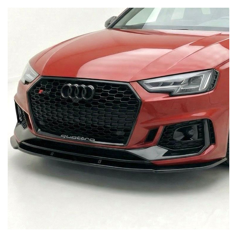 Pièces en carbone Tuning 2027 - Frontlippe Lippe Schwert ABS glanz schwarz passend für Audi RS4 B9