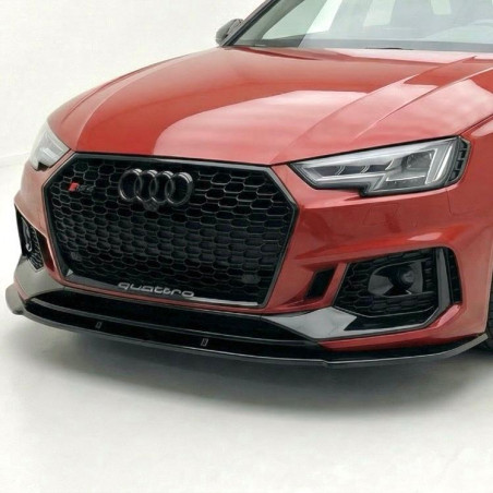 Pièces en carbone Tuning 2027 - Frontlippe Lippe Schwert ABS glanz schwarz passend für Audi RS4 B9