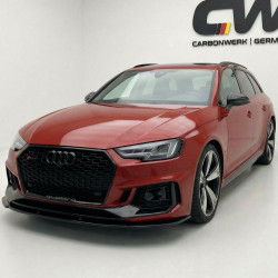 Pièces en carbone Tuning 2027 - Frontlippe Lippe Schwert ABS glanz schwarz passend für Audi RS4 B9