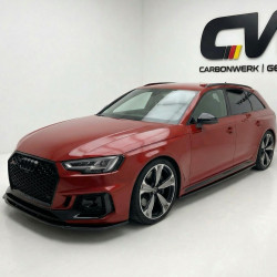 Pièces en carbone Tuning 2027 - Frontlippe Lippe Schwert ABS glanz schwarz passend für Audi RS4 B9
