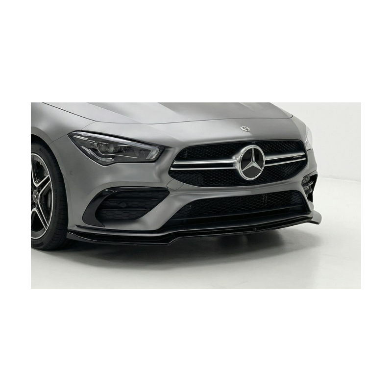 Carbonteile Tuning 2722 - Frontlippe Lippe Schwert V2 ABS Glanz Schwarz passend für Mercedes CLA W118 C118 AMG Paket