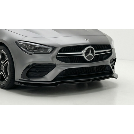 Carbonteile Tuning 2722 - Frontlippe Lippe Schwert V2 ABS Glanz Schwarz passend für Mercedes CLA W118 C118 AMG Paket