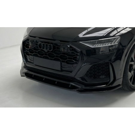 Pièces en carbone Tuning 2802 - Frontlippe Lippe Schwert Frontspoiler ABS Glanz Schwarz passend für Audi RS Q8