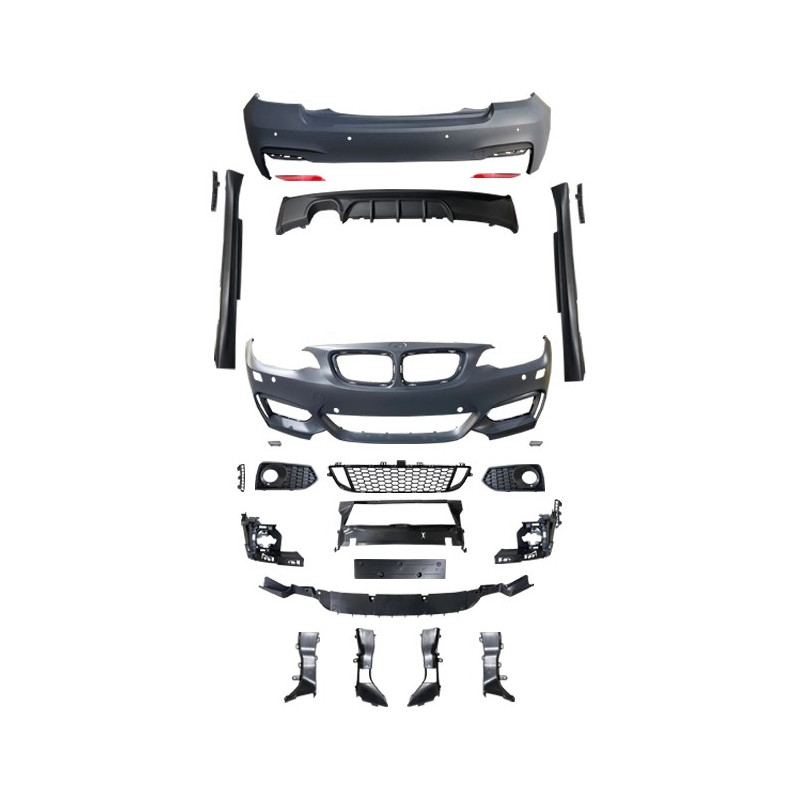 Carbonparts Tuning Bodykit Stoßstange Vorne Hinten Seitenschweller ABS passend für BMW 2er F22 auch LCI & M Paket - 4193