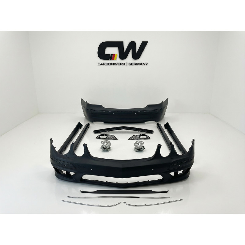 Carbonteile Tuning 2604 - Bodykit Stoßstange Vorne Hinten ABS passend für Mercedes E Klasse W211 2006-2009