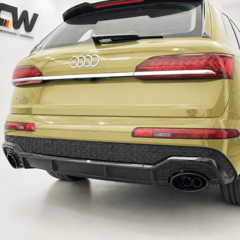 Heckdiffusor Diffusor ABS Glanz für AUDI SQ7 +Q7 4M S-Line Facelift ab 2021 - 4209