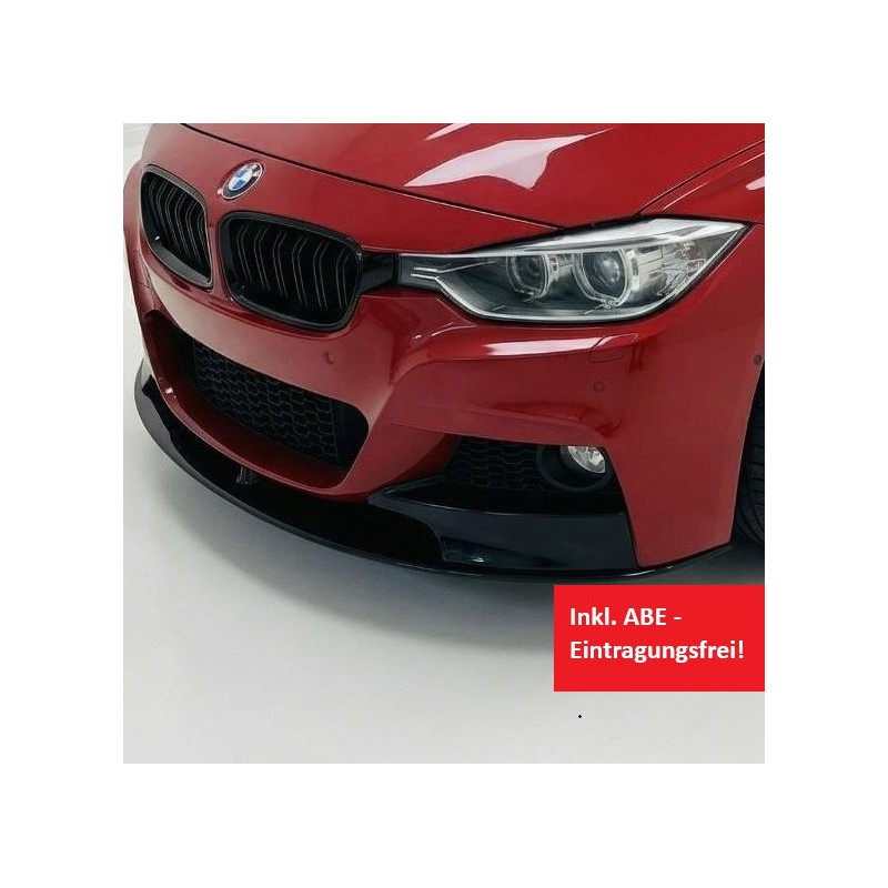 1598 - Front lip performance ABS black glossy fits BMW 3 Series F30 F31