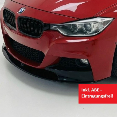 1598 - Front lip performance ABS black glossy fits BMW 3 Series F30 F31