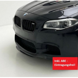 1639 - Front lip V6 black glossy fits BMW F10 M5