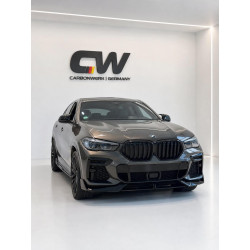 Frontlippe Lippe Spoiler Schwert Performance ABS schwarz glänzend für BMW X6 G06 Vorfacelift mit MPaket - 2960