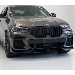 Frontlippe Lippe Spoiler Schwert Performance ABS schwarz glänzend für BMW X6 G06 Vorfacelift mit MPaket - 2960