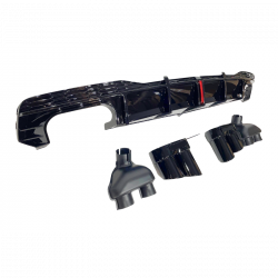 Heckdiffusor Diffusor ABS schwarz glänzend für AUDI A7 C8 4K mit Sline NICHT S7 - 4224