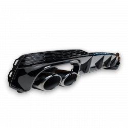 Heckdiffusor Diffusor ABS schwarz glänzend für AUDI A7 C8 4K mit Sline NICHT S7 - 4226