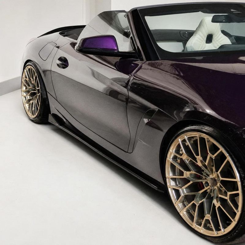 Sideskirts Seitenschweller Ansätze ABS schwarz glänzend passend für BMW Z4 mit M-Paket G29 + Facelift 2018+ - 4228