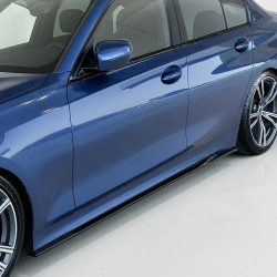 Sideskirts Seitenschweller Ansätze ABS schwarz glänzend passend für BMW 3er G20 G21 mit Sportline Vorfacelift - 4232
