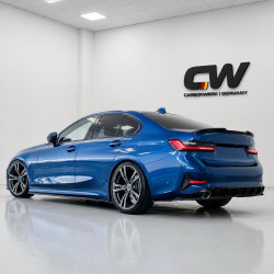 Heckdiffusor Diffusor Heck Ansatz ABS schwarz glänzend passend für BMW 3er G20 G21 mit Sportline Vorfacelift - 4233