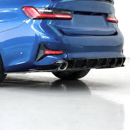 Heckdiffusor Diffusor Heck Ansatz ABS schwarz glänzend passend für BMW 3er G20 G21 mit Sportline Vorfacelift - 4233