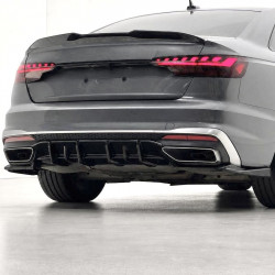 Heckdiffusor Diffusor Heck Ansatz ABS schwarz glänzend passend für AUDI A4 B9 S-Line Facelift 2019+ - 4234