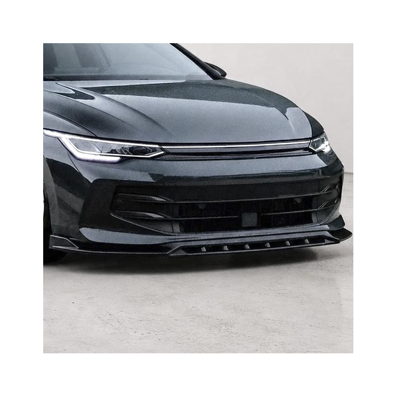 Frontlippe Lippe Schwert Frontspoiler Spoiler ABS Glanz Schwarz passend für Volkswagen Golf Mk8 Facelift 2024+ - 4239