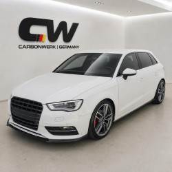 Frontlippe Spoiler Lippe Schwert Frontspoiler ABS Glanz für AUDI A3 8V Sportback Vorfacelift - 4240