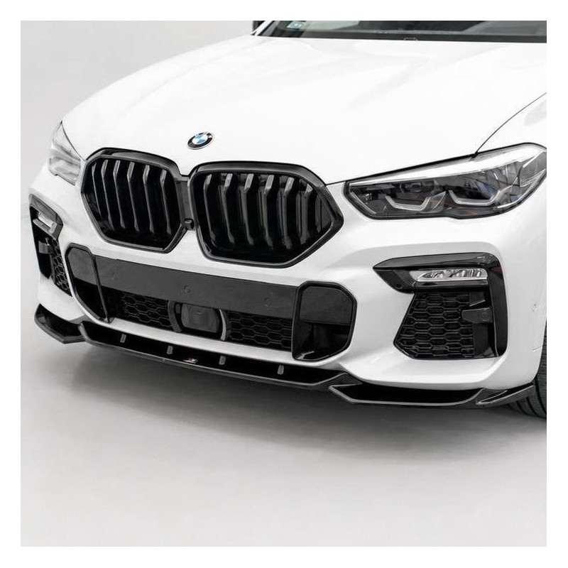 Frontlippe Lippe Schwert Frontspoiler Spoiler ABS Glanz für BMW X6 G06 mit M-Paket Vorfacelift - 4243