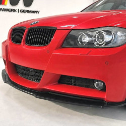 Frontlippe Lippe Schwert Frontspoiler Spoiler ABS Glanz für BMW 3er E90 E91 mit M-Paket Vorfacelift - 4244