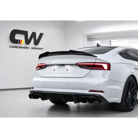 Kofferraumspoiler Heckspoiler Lippe Spoiler DEEP V2 Vollcarbon passend für AUDI A5 S5 RS5 F5 Coupe - 4253