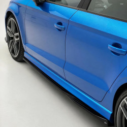 Seitenschwelleransatz Sideskirt Extension ABS passend für AUDI A3 S3 8V Limousine + Facelift - 4254