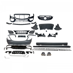 2613 - Bodykit Stoßstange Vorne Hinten ABS passend für Mercedes Benz E Klasse W213 Limousine nicht AMG 2016-2019