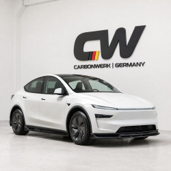 Frontlippe Lippe Schwert Frontspoiler Spoiler ABS Glanz Schwarz passend für Tesla Model Y Facelift - 4262