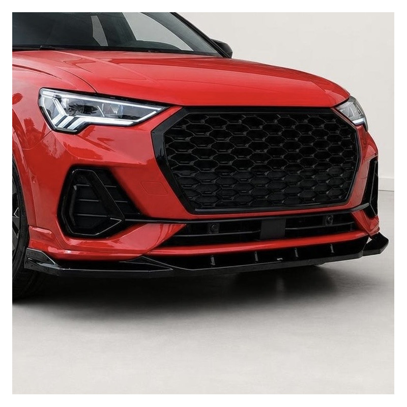 Frontlippe Spoiler Lippe Schwert Frontspoiler ABS Glanz für AUDI Q3 S-Line Sportback/SUV F3 - 4266