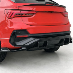 Heckdiffusor Diffusor Heck Ansatz ABS schwarz glänzend passend für AUDI Q3 F3 Sline Sportback - 4268