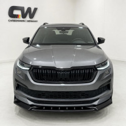 Frontlippe Spoiler Lippe Schwert Frontspoiler ABS Glanz für SKODA Kodiaq Sportline MK1 Facelift - 4271