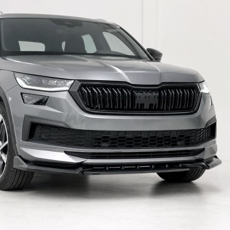 Frontlippe Spoiler Lippe Schwert Frontspoiler ABS Glanz für SKODA Kodiaq Sportline MK1 Facelift - 4271