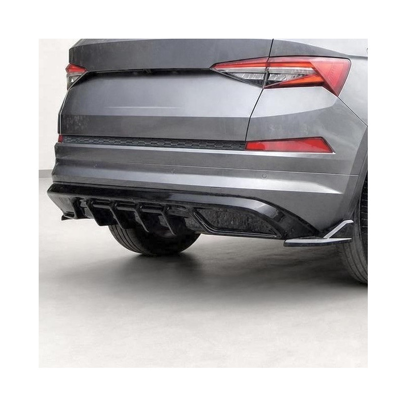 Heckdiffusor Diffusor Heck Ansatz ABS schwarz glänzend passend für SKODA Kodiaq Sportline MK1 + Facelift - 4273