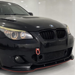 Frontlippe Lippe Schwert Frontspoiler Spoiler ABS Glanz für BMW 5er E60 E61 mit MPaket - 4275
