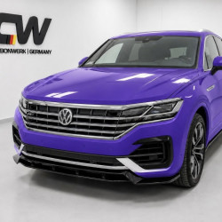 Frontlippe Lippe Schwert Frontspoiler Spoiler ABS Glanz Schwarz passend für VW Touareg R-Line Mk3 Vorfacelift - 4277