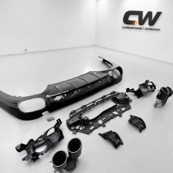 Heckdiffusor Diffusor ABS schwarz glanz passend für Mercedes Benz E-Klasse W214 mit AMG-Line - 4280