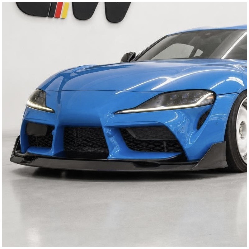 Frontlippe Lippe Schwert Frontspoiler Spoiler ABS Glanz Schwarz passend für Toyota Supra MK5 A90 - 4282