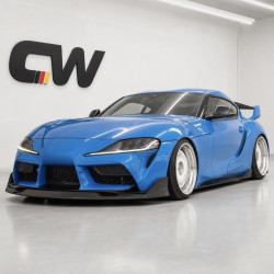 Frontlippe Lippe Schwert Frontspoiler Spoiler ABS Glanz Schwarz passend für Toyota Supra MK5 A90 - 4282
