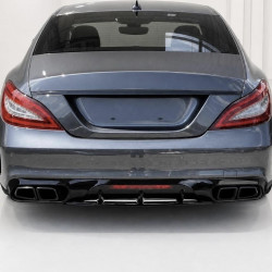 Heckdiffusor Diffusor ABS schwarz glanz passend für Mercedes Benz CLS-Klasse W218 C218 Facelift mit AMG-Line - 4284