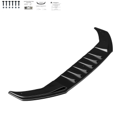 Frontlippe Lippe Schwert Frontspoiler Spoiler ABS Glanz Schwarz passend für VW Arteon MK1 R-Line Vorfacelift - Inkl. ABE - 4290