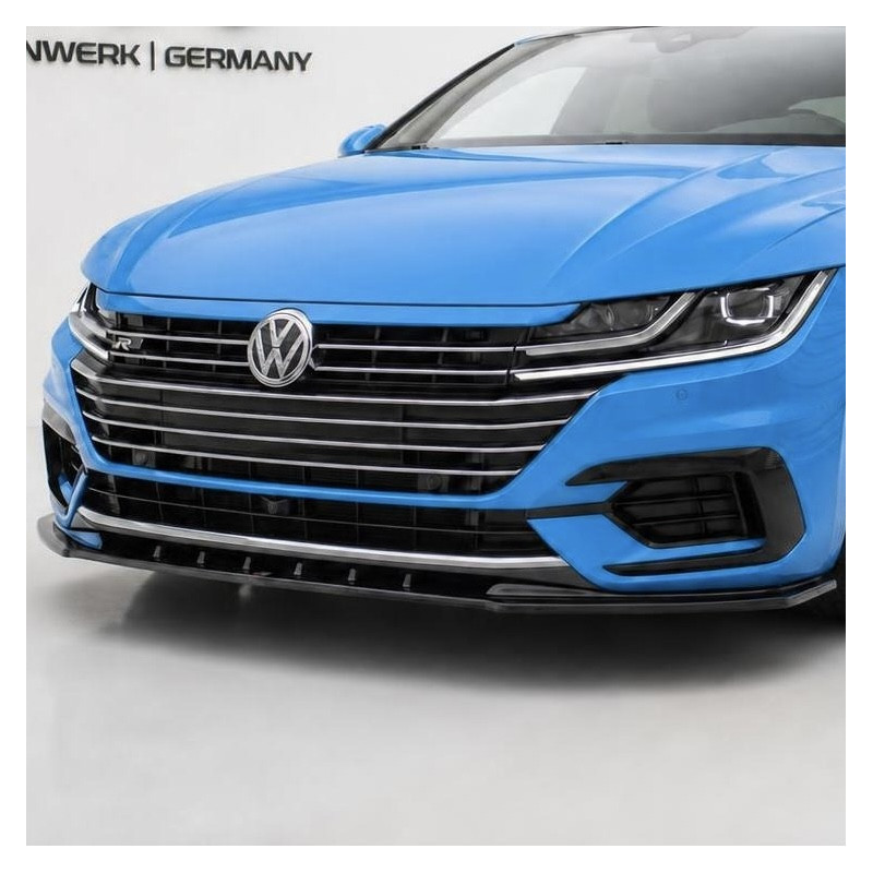 Frontlippe Lippe Schwert Frontspoiler Spoiler ABS Glanz Schwarz passend für VW Arteon MK1 R-Line Vorfacelift - Inkl. ABE - 4290