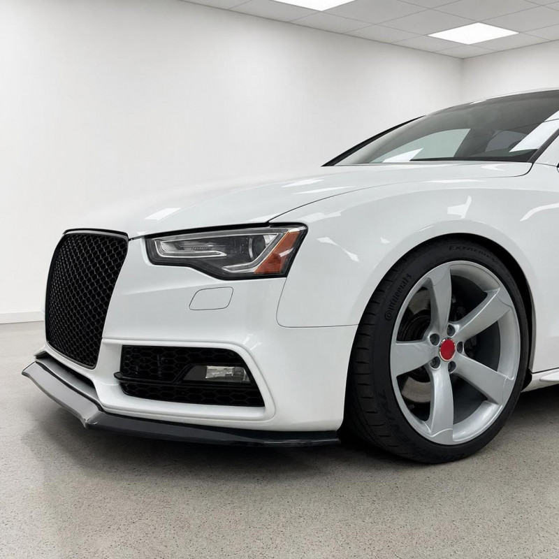 Frontlippe Lippe Schwert Frontspoiler ABS Glanz Schwarz passend für Audi A5 8T Facelift mit S-Line + S5 - inkl. ABE - 2799