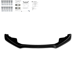 Frontlippe Lippe Schwert Frontspoiler ABS Glanz Schwarz passend für Audi A5 8T Vorfacelift mit S-Line + S5 - inkl. ABE - 2801
